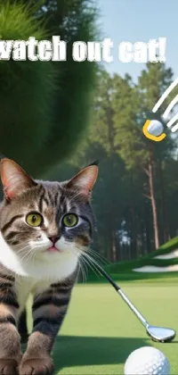 Cat Golf Golf Equipment Live Wallpaper