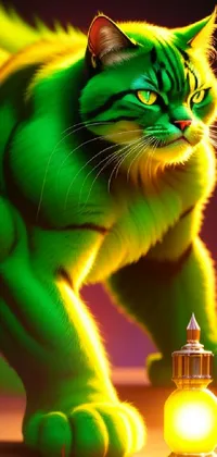 Cat Green Vertebrate Live Wallpaper