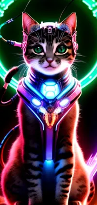 laser cat wallpaper