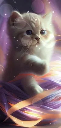 Download Fluffy Cartoon Cute Cat PFP Wallpaper