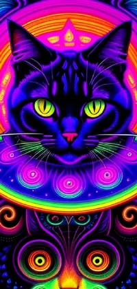 Cat Light Purple Live Wallpaper