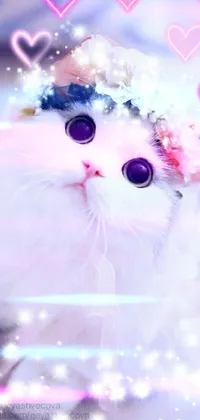 Cat Organism Pink Live Wallpaper
