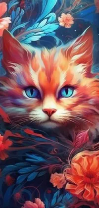 Cat Vertebrate Art Paint Live Wallpaper