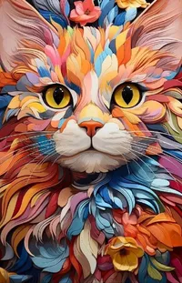 Cat Vertebrate Art Paint Live Wallpaper