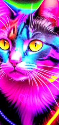 Red Pink Cat Live Wallpaper - free download