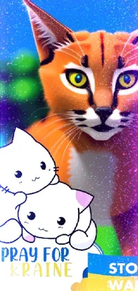 This furry and adorable cat wallpaper is a delightful addition to your mobile device