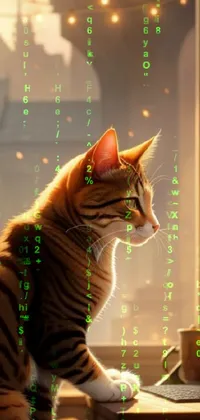 Cat Vertebrate Green Live Wallpaper