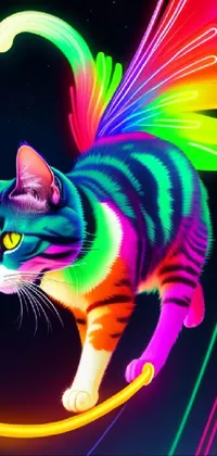 Cat Vertebrate Light Live Wallpaper - free download
