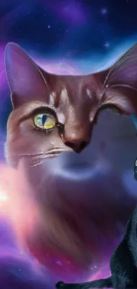 This stunning live wallpaper is perfect for cat lovers and fans of furry art