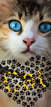 Cat White Eyelash Live Wallpaper