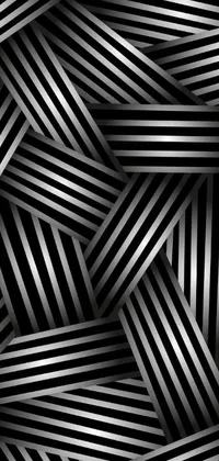 Get a stylish and modern look for your phone with this black and silver striped live wallpaper design