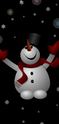 Celebrating Snowman Organism Live Wallpaper