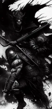 This stunning black and white phone live wallpaper is a must-have for fans of intense fantasy art