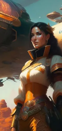 This live phone wallpaper is a work of fantasy art in the style of Artgerm from Pathfinder