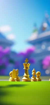 Chessboard Chess Purple Live Wallpaper