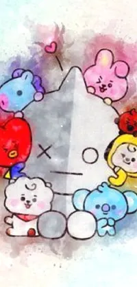 Child Art Drawing Pink Live Wallpaper