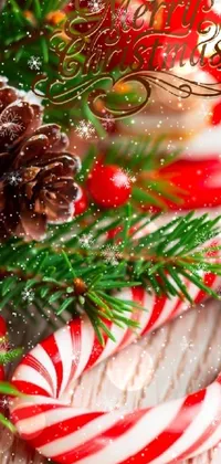 Christmas Ornament Candy Cane Ingredient Live Wallpaper