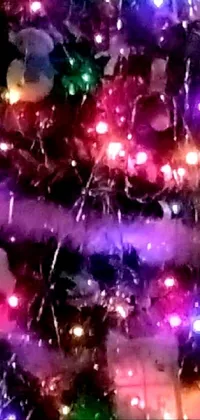 Christmas Ornament Christmas Tree Purple Live Wallpaper