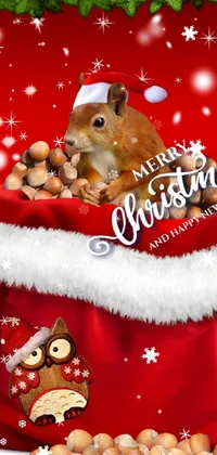 Add some holiday cheer to your phone screen with this stunning Christmas card live wallpaper