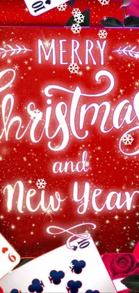 Christmas Ornament Font Red Live Wallpaper
