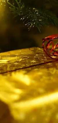 Christmas Ornament Gold Liquid Live Wallpaper
