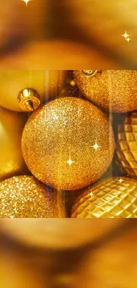Christmas Ornament Gold Ornament Live Wallpaper