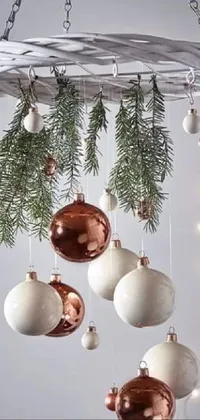 Christmas Ornament Light Branch Live Wallpaper