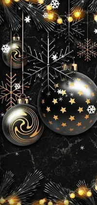 Christmas Ornament Light Branch Live Wallpaper