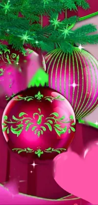 Christmas Ornament Light Purple Live Wallpaper