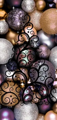 Christmas Ornament Light Purple Live Wallpaper