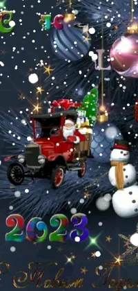 Christmas Ornament Motor Vehicle Snowman Live Wallpaper
