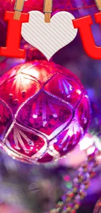 Christmas Ornament Purple Holiday Ornament Live Wallpaper