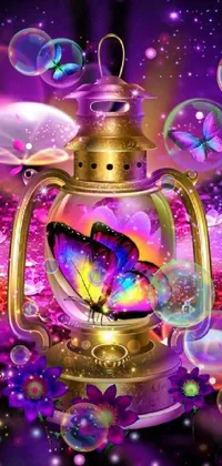 Christmas Ornament Purple Light Live Wallpaper