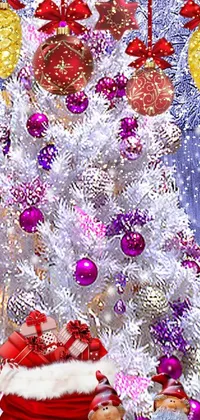 Christmas Ornament Purple Organism Live Wallpaper