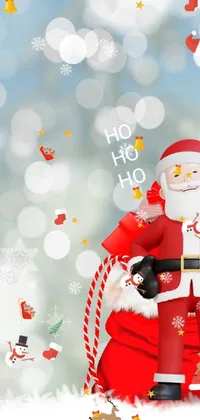 Christmas Ornament Santa Claus Happy Live Wallpaper