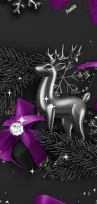 Christmas Ornament Vertebrate Purple Live Wallpaper