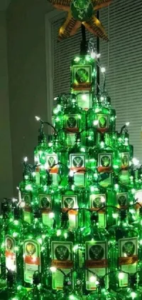 Christmas Tree Bottle Light Live Wallpaper