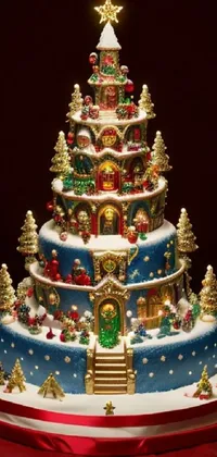 Christmas Tree Christmas Decoration Cake Live Wallpaper