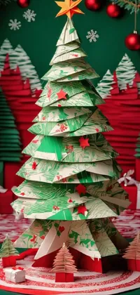 Christmas Tree Christmas Ornament Green Live Wallpaper