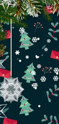Christmas Tree Christmas Ornament Leaf Live Wallpaper
