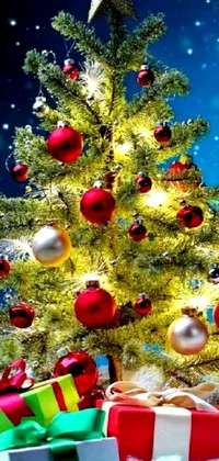 Christmas Tree Christmas Ornament Light Live Wallpaper