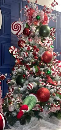 Christmas Tree Christmas Ornament White Live Wallpaper