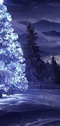 Christmas Tree Cloud Atmosphere Live Wallpaper