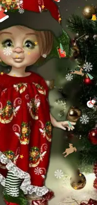 Christmas Tree Doll Toy Live Wallpaper