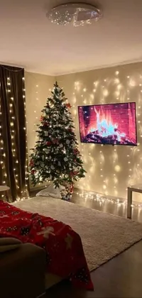 Christmas Tree Furniture Decoration Live Wallpaper