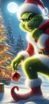 Christmas Tree Light Cartoon Live Wallpaper