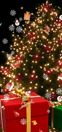 Christmas Tree Light Christmas Ornament Live Wallpaper