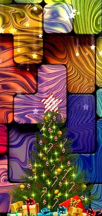 Christmas Tree Light Nature Live Wallpaper
