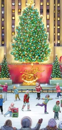 Christmas Tree Photograph Christmas Ornament Live Wallpaper