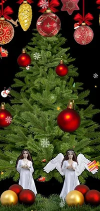 Christmas Tree Plant Christmas Ornament Live Wallpaper